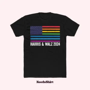 Harris Walz 2024 LGBTQ Rainbow Pride Flag Shirt