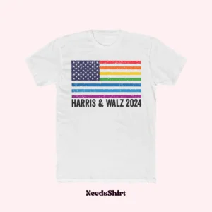 Harris Walz 2024 LGBTQ Rainbow Pride Flag Shirt