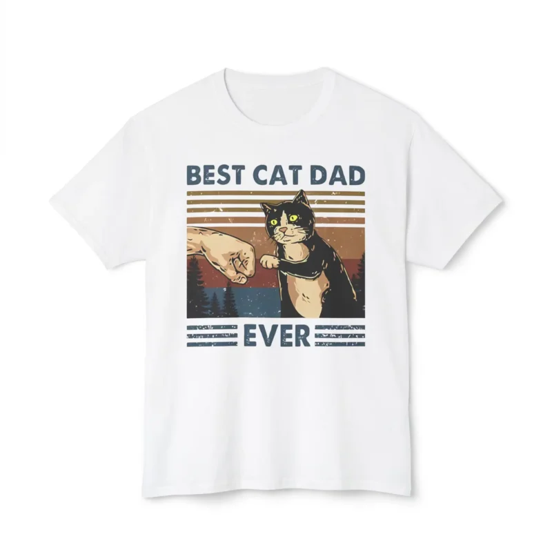 Cat Dad Vintage Cat Fist Bump Shirt