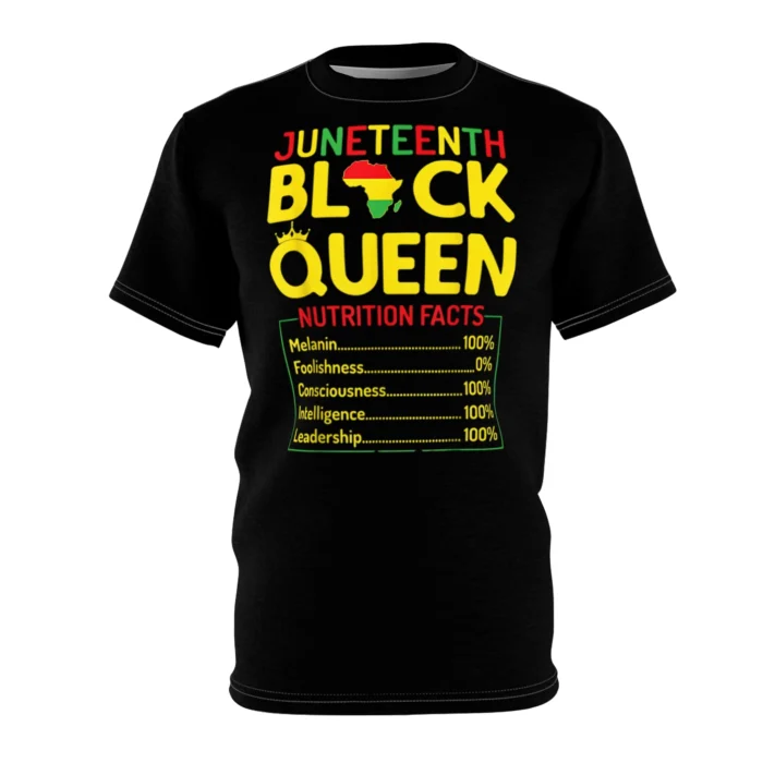 Black Mom Nutrition Facts Shirt