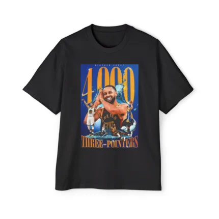 Stephen Curry Golden State Warriors 4000 Career 3-Pointer T Shirt