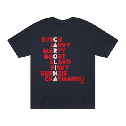 Carolina Hurricanes Hockey Names 2025 T Shirt