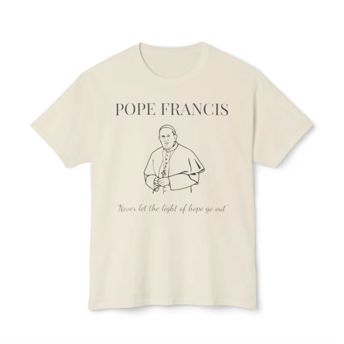 Pope Francis Never Let The Light of Hope Go Out Shirt