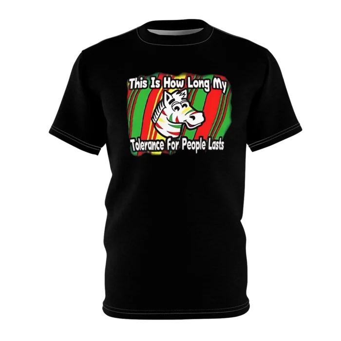 Zebra This Is How Long My Tolerance For People Lasts Shirt