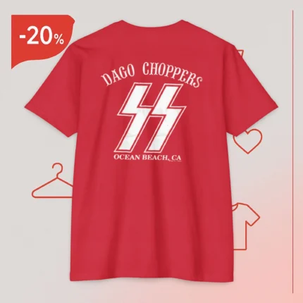 Nazi Dago Choppers Ocean Beach Ca T Shirt