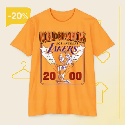 Pedro Pascal Wear World Champions Los Angeles Lakers 2000 T Shirt