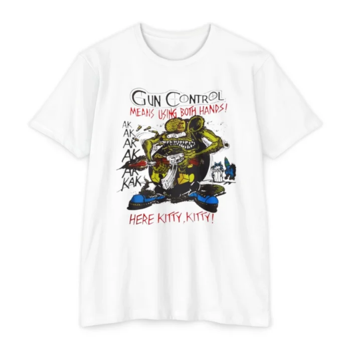 Gun Control Means Using Both Hands Ed Roth RAT T Shirt