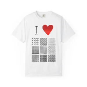 I Love Halftone Pattern Shirt