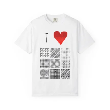 I Love Halftone Pattern Shirt