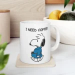 Snoopy I Need Coffee Mug