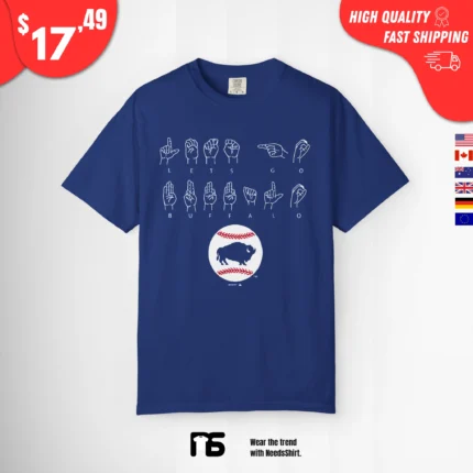 Bisons Let's Go Buffalo ASL Language Shirt