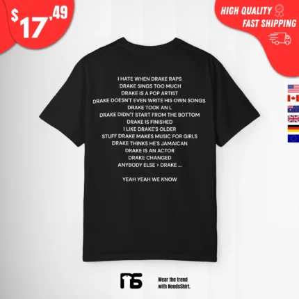 I Hate Drake When Raps Scorpion Album Shirt