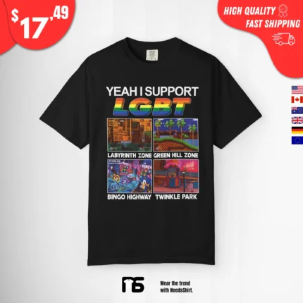 Yeah I Support LGBT Sonic Shirt