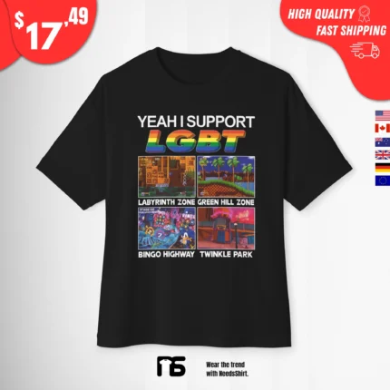 Yeah I Support LGBT Sonic t-Shirt