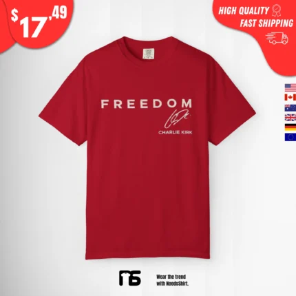Charlie Kirk Red Freedom t-Shirt