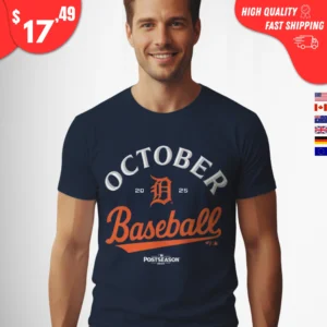 Detroit Tigers October Baseball Postseason 2025 Shirt