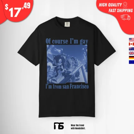 Of course I'm Gay I'm From San Francisco Sonic Shirt
