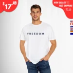 white freedom charlie kirk T shirt