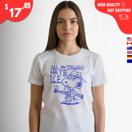 All My Dawgs Hate ICE t-Shirt