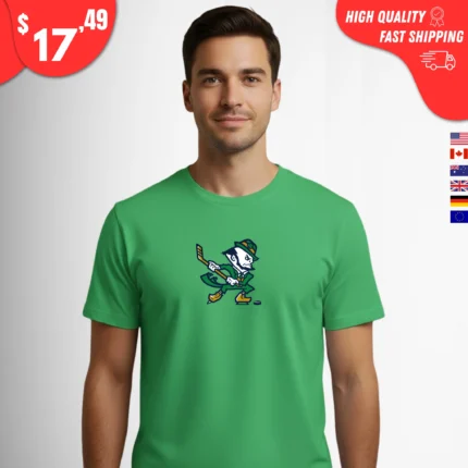 Notre Dame Hockey Leprechaun Irish Shirt