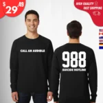Call an Audible 988 Suicide Prevention Awareness Sweatshirt