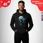 Boar Howling at the Moon Hoodie