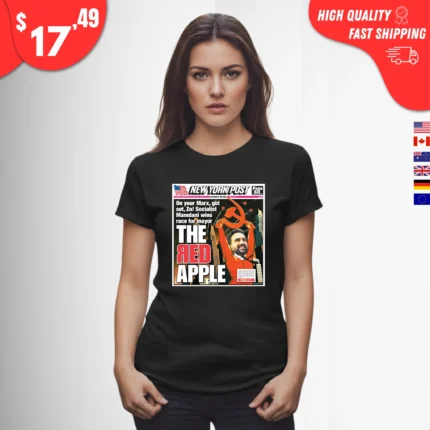The Red Apple New York Post Zohran Mamdani t-Shirt