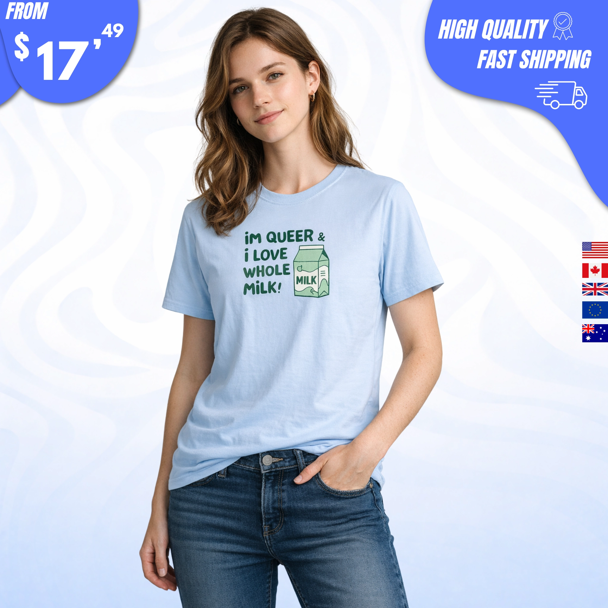 Im-Queer-and-I-Love-Whole-Milk-Shirt I’m Queer and I Love Whole Milk Shirt