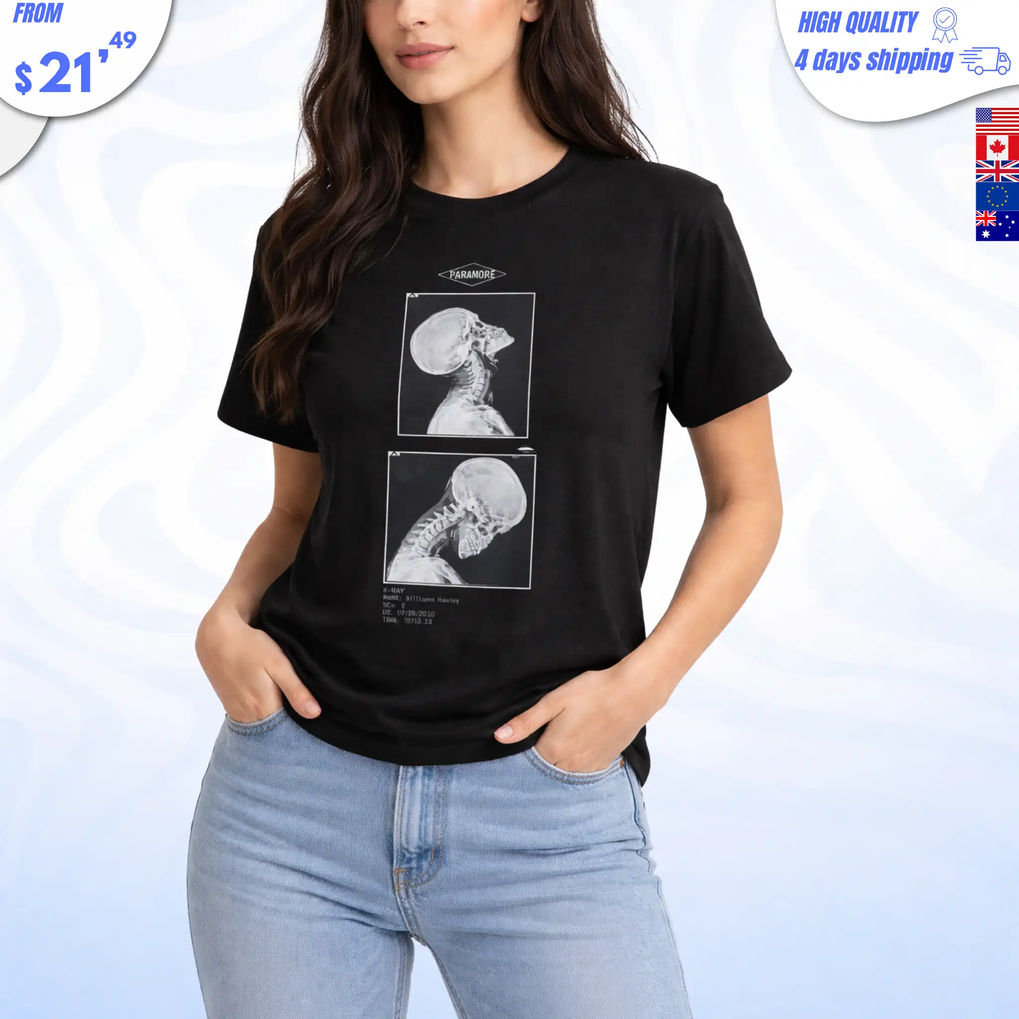 Paramore-Headbang-X-Ray-Shirt Paramore Headbang X-Ray Shirt